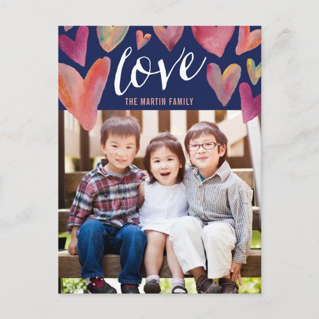 Fullt av Kärlek Valentindagen vykort (Framsida)