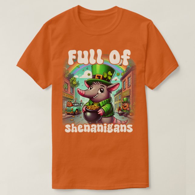 Fullt av Shenanigans Aardvark St patricks day T Shirt (Design framsida)