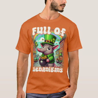 Fullt av Shenanigans Aardvark St patricks day T Shirt