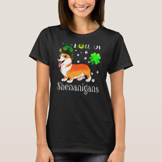 Fullt av Shenanigans Corgi T Shirt (Framsida)