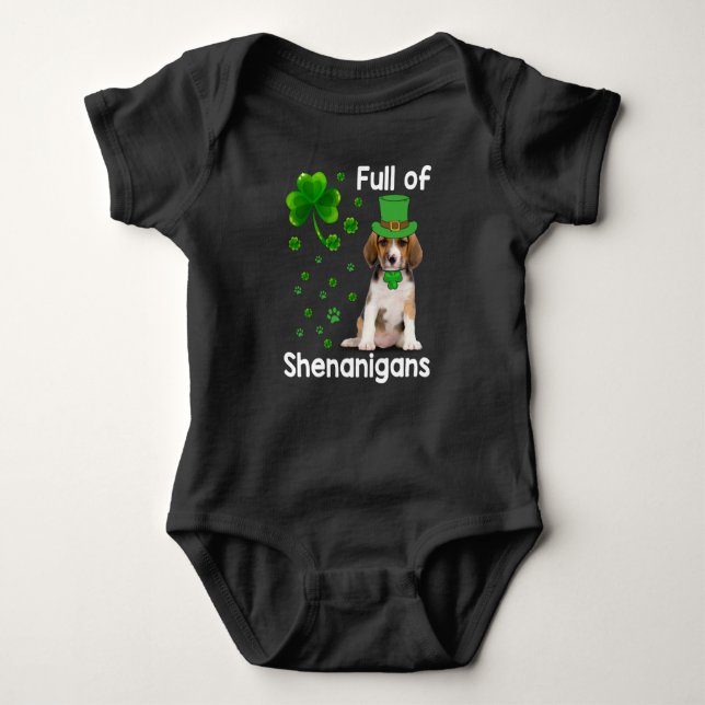Fullt av Shenanigans Hund St patricks day T Shirt (Framsida)