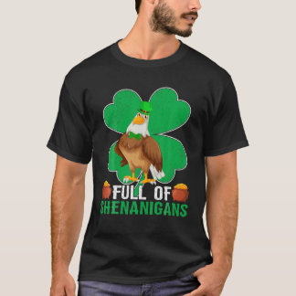 Fullt av Shenanigans Shamrock Eagle Bird St Patric T Shirt