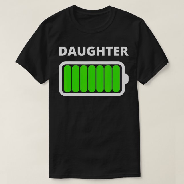 Fullt Battery Daughny Julfamilj - matchning T Shirt (Design framsida)
