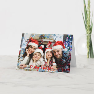 Fullt beklär fotoet snöig jul helgkort
