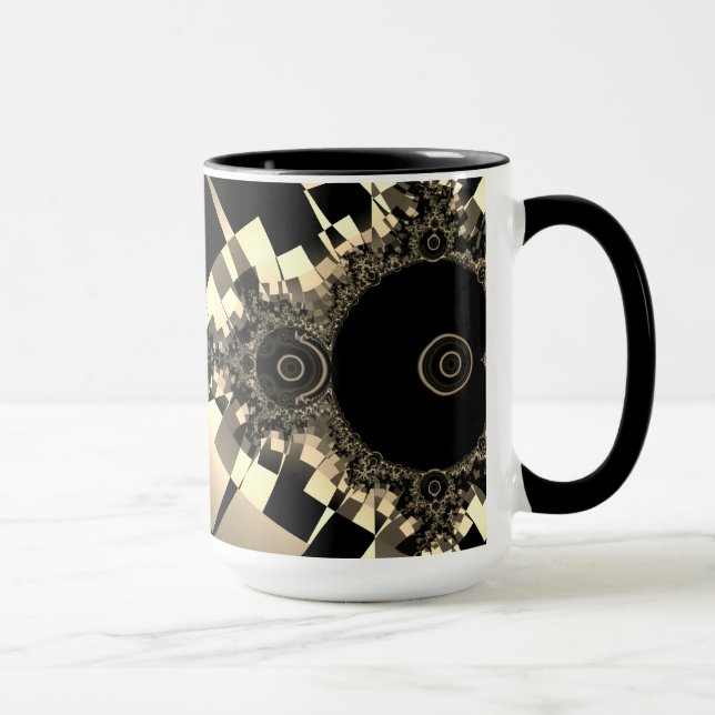 Fullt Berömd Mandelbrot Set Fractal Art Mugg (Höger)