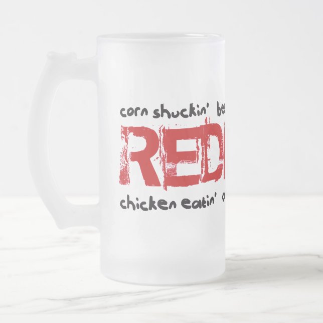 Fullt blåst Redneck Frostat Ölglas (Vänster)