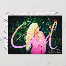 Fullt Bleed Photo Neon 2 Grad Overlay-inbjudan