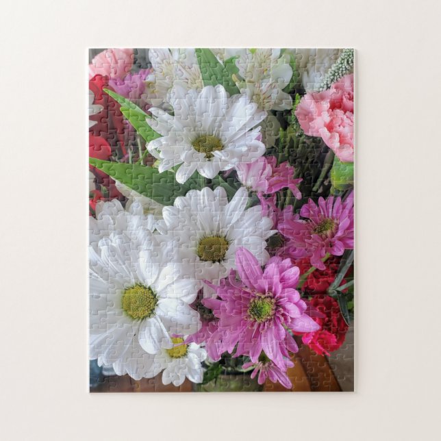 Fullt Bloom Blommigt Bouquet Jigszle Puzzle Pussel (Vertikal)