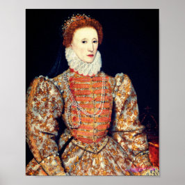 Fullt Body Porträtt of Queen Elizabeth I of Englan Poster