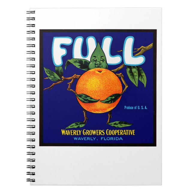 Fullt Brand Oranges-etikett Anteckningsbok (Framsidan)