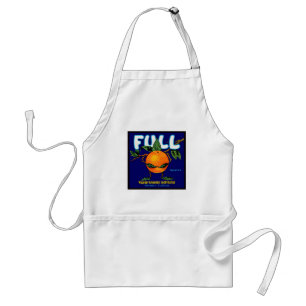 Fullt Brand Oranges-etikett Förkläde