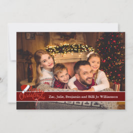 Fullt Card-foto med Santa Hat God jul Julkort