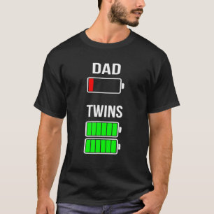 Fullt Charge Dadd för lågbatteriladdade Twillingar T Shirt