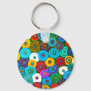 Fullt cirklar Keychain Nyckelring