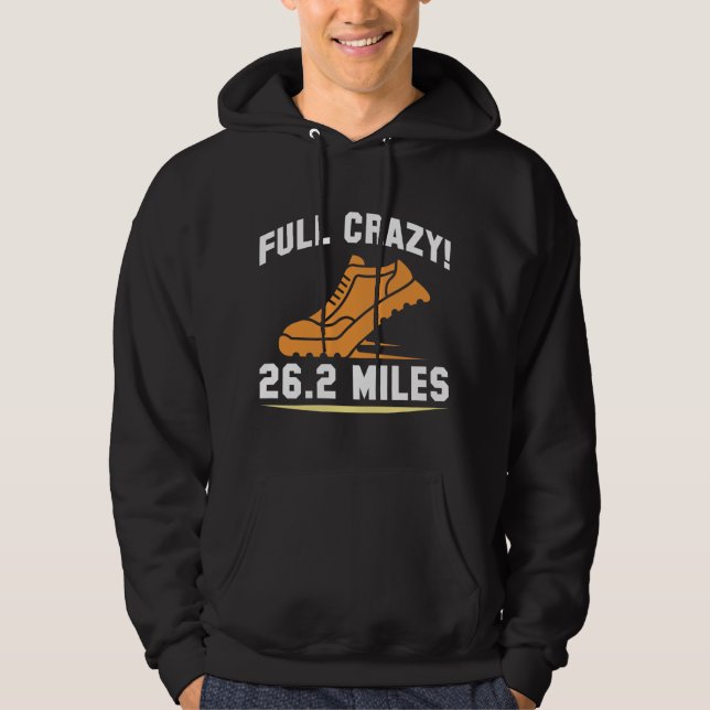Fullt Crazy 26,2 miles Hoodie (Framsida)