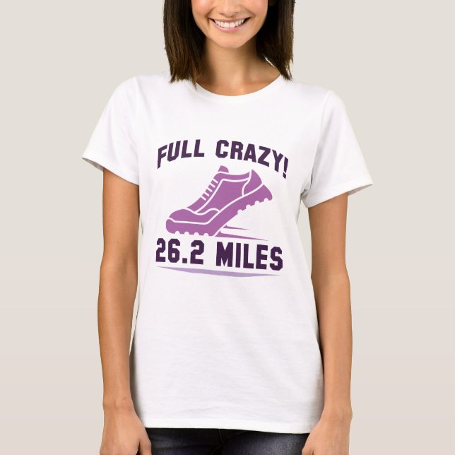 Fullt Crazy 26,2 miles T Shirt (Framsida)