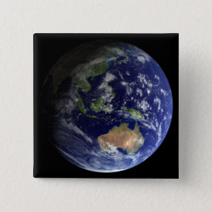 Fullt Earth från rymden som visar Australien Knapp