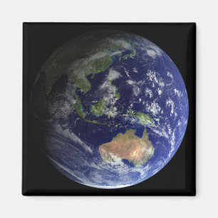 Fullt Earth från rymden som visar Australien Magnet