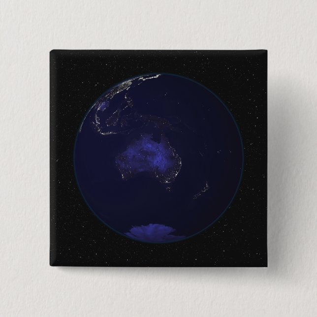 Fullt Earth på natten som visar ljus 2 Knapp (Framsida)