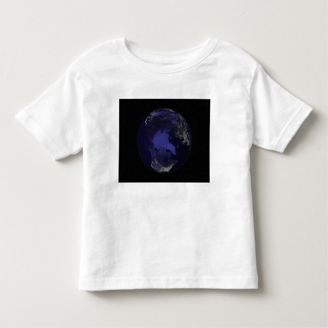 Fullt Earth på natten som visar ljus 5 T-shirt (Framsida)