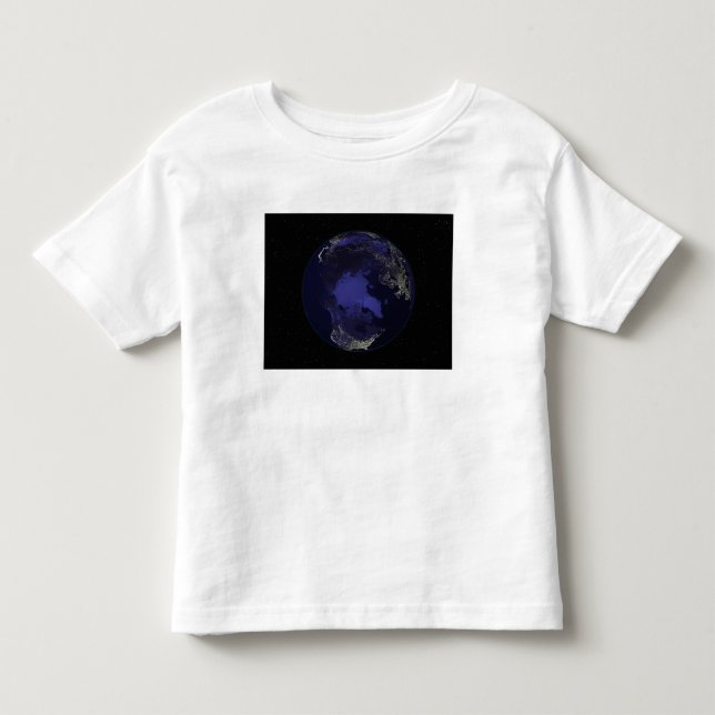 Fullt Earth på natten som visar ljus 5 Tröja (Framsida)