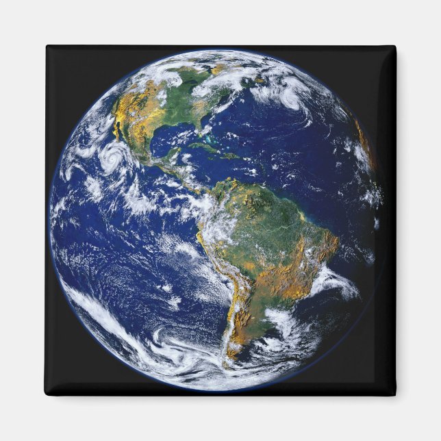 Fullt Earth Showing Americas Magnet (Framsidan)