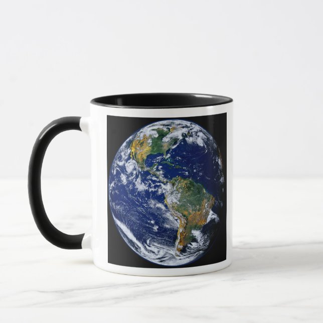 Fullt Earth Showing Americas Mugg (Vänster)
