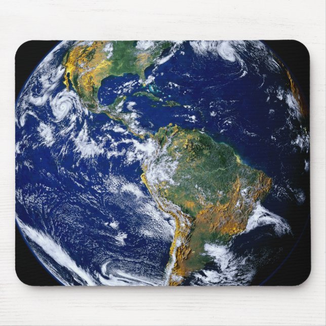 Fullt Earth Showing Americas Musmatta (Framsidan)