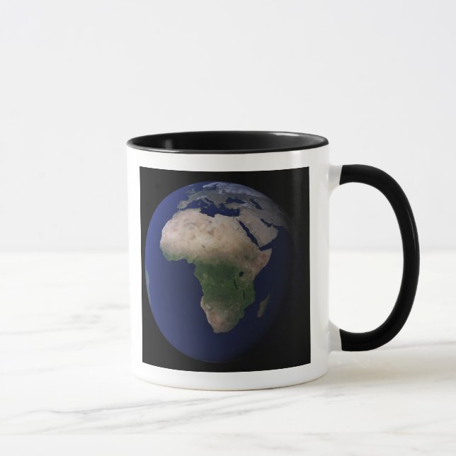 Fullt Earth som visar Afrika, Europa och Mitten Ea Mugg (Höger)
