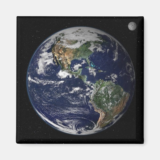 Fullt Earth som visar Nord- och Sydamerika Magnet (Framsidan)