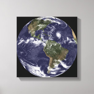 Fullt Earth som visar Nordamerika 2 Canvastryck