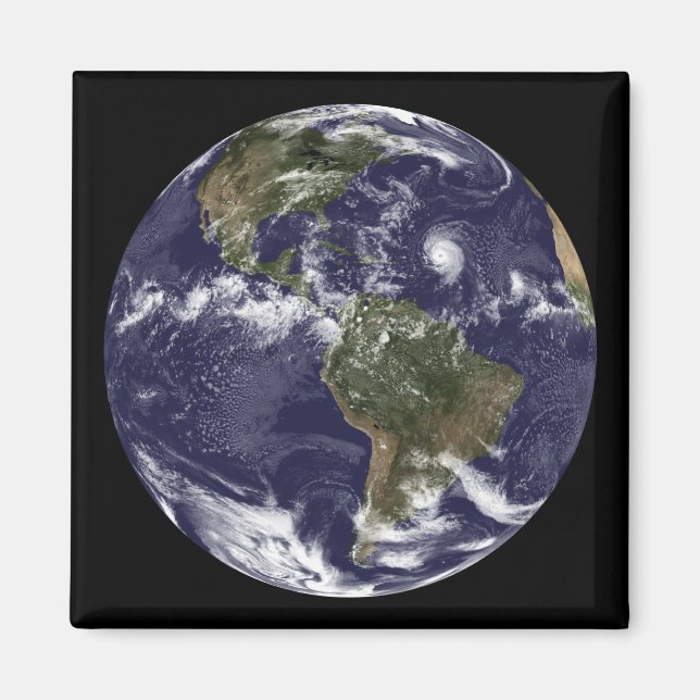 Fullt Earth som visar Nordamerika 2 Magnet (Framsidan)