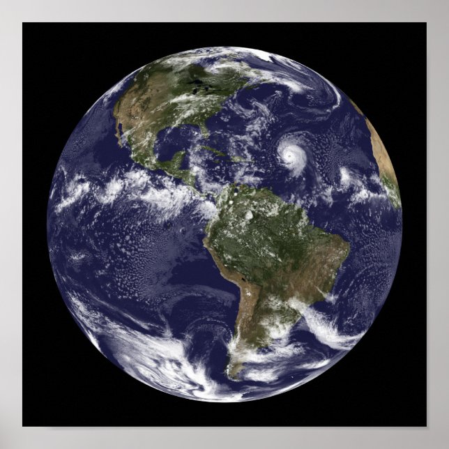 Fullt Earth som visar Nordamerika 2 Poster (Framsidan)