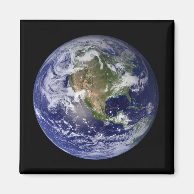 Fullt Earth som visar Nordamerika 3 Magnet (Framsidan)