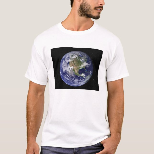 Fullt Earth som visar Nordamerika 4 T Shirt (Framsida)