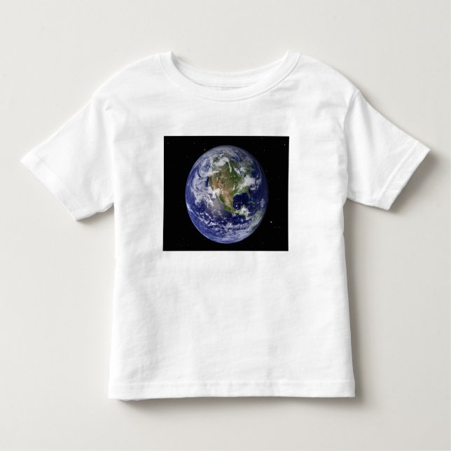 Fullt Earth som visar Nordamerika 4 Tee (Framsida)