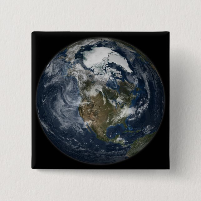 Fullt Earth som visar Nordamerika 5 Knapp (Framsida)