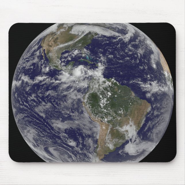 Fullt Earth som visar Nordamerika och Sydamerika 3 Musmatta (Framsidan)