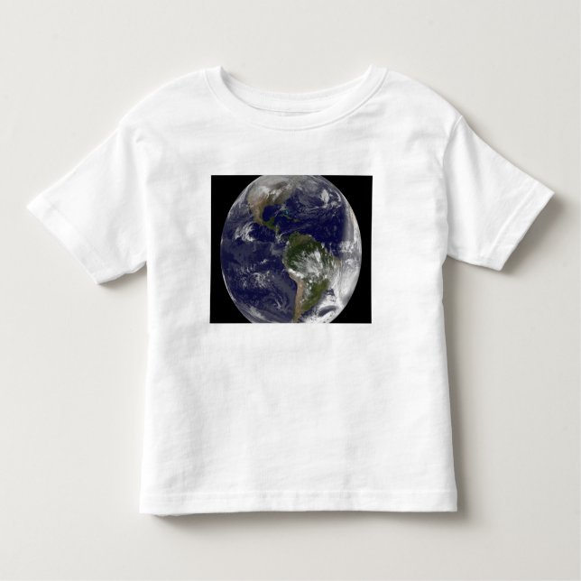 Fullt Earth som visar Nordamerika och Sydamerika 5 T Shirt (Framsida)