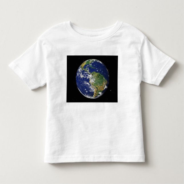 Fullt Earth som visar Sydamerika 2 T Shirt (Framsida)