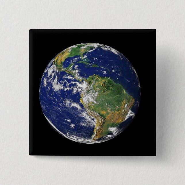 Fullt Earth som visar Sydamerika Knapp (Framsida)