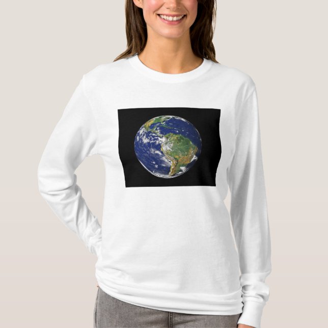 Fullt Earth som visar Sydamerika T-shirt (Framsida)