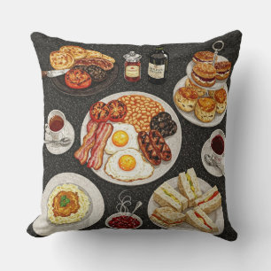 Fullt English Breakfast Mosaic Kudde