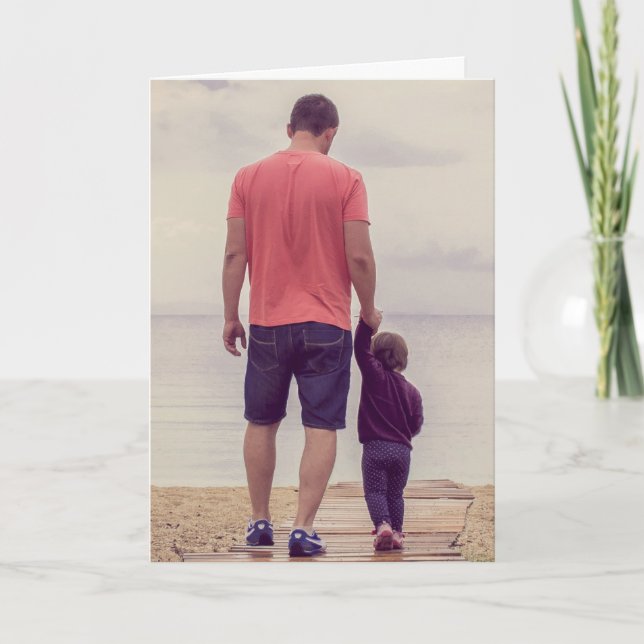 Fullt Family Photo Far Pappa Kort (Framsida)