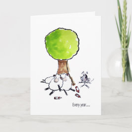 Fullt fårfödelsedagkort kort