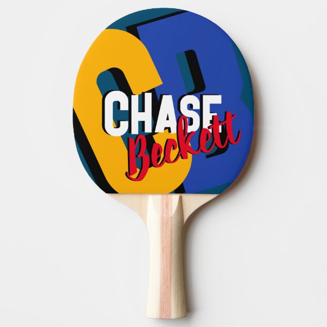 Fullt Färg logotyp på 1 sida Pingisracket (Framsidan)