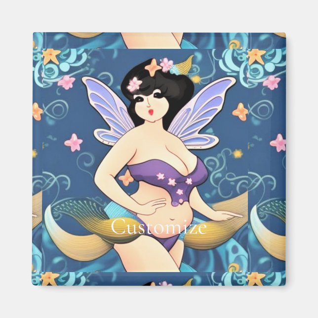 Fullt-figur Fairy Goddess Thunder_Cove Magnet (Framsidan)