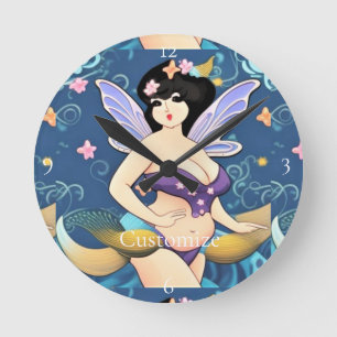 Fullt-figur Fairy Goddess Thunder_Cove Rund Klocka