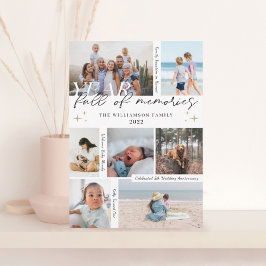 Fullt för minnesbilder - fotokollage och högdagrar julkort