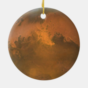 Fullt för planetmarkeringar - Orange - cirkel för Julgransprydnad Keramik